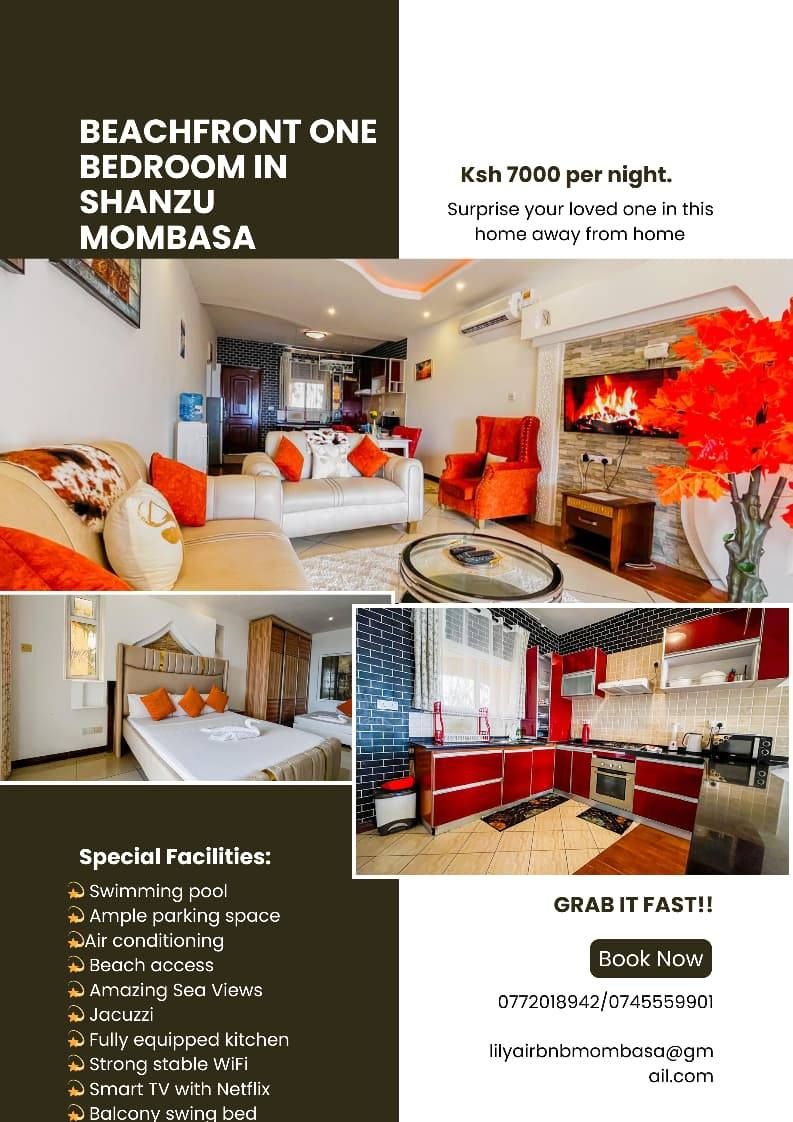 Shanzu 1-Bedroom Beachfront Jacuzzi photo 7